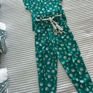 Teal Green Coastal Outfit with White Sea Shells